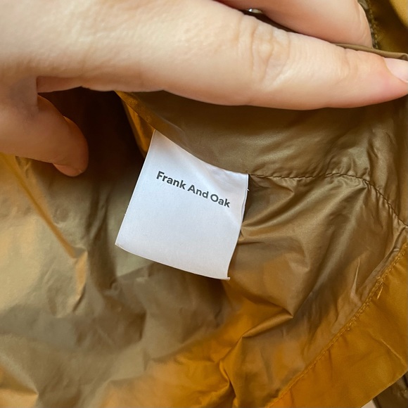 Frank & Oak Unisex Mustard Hooded Windbreaker Jacket - Picture 9 of 16